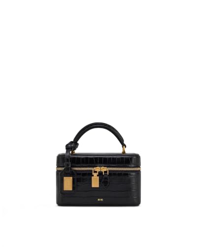 JW PEI Cleo Damen Klassische Box-Henkeltaschen - Schwarz-Krokodil