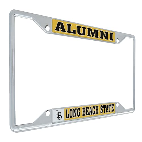 Desert Cactus Cal State Long Beach University California Car Accessories 49ers Metal License Plate Frame and Tag Holder for Front or Rear of Car (Alumni)