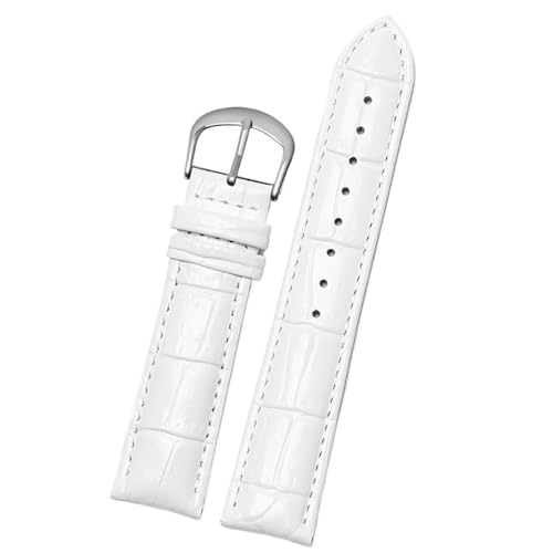 レザーウォッチバンド スマートウォッチ交換用ストラップ(1 white,13mm)