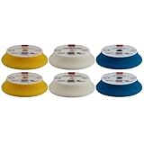 RUPES D-A Series 4" Orbital Foam Polishing Pads Bundle - Includes 2 Fine, 2 Ultra Fine and 2 Coarse Foam Pads - Tailored to Meet The Diverse Needs of Automotive Detailing