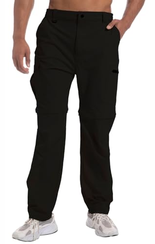 Mens Outdoor Hiking Pants Convertible Lightweight Water Resistant Quick Dry Zip Off Fishing Travel Camping Tactical Pants