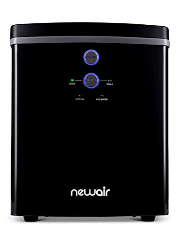 NewAir Portable Maker 33 lb 2 Ice Size Bullets Daily, Perfect Machine for Countertops, NIM033BK00, Black (Renewed)