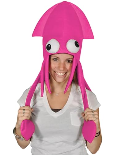 Novelty Pink Squid Octopus Hat Costume Party Hat Cap