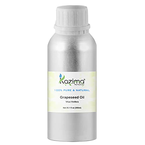 Image of KAZIMA GrapeSeed Cold Pressed Carrier Oil - 100% Pure Natural & Undiluted For Skin care & Hair care (300ML)