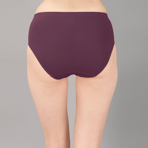 Image of SOIE Women High Rise Full Coverage Solid Colour Cotton Stretch Hipster Panty (Pack of 3)