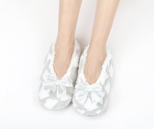 Image of Keyela Women Cozy Warm Slipper Socks, Non Slip Gripper Indoor House Socks | Soft warm cozy fabric, gripper anti-slip bottom for bedroom, lounge and all indoor daily use