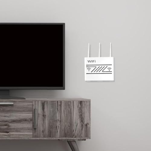 Caja para router wifi de pp blanco que soluciona el caos de cables 8