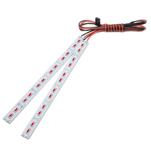 Luces Vehículo RC tira chasis rojo accesorio decoración coche crawler 1/8