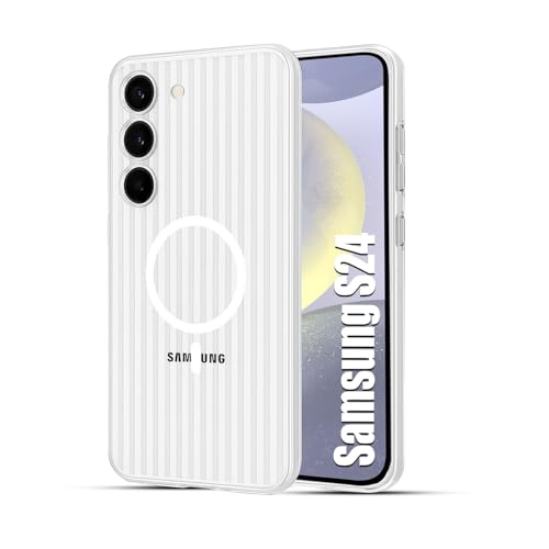 Image of AIBEX Protective Back Case Cover Compatible for Samsung S24| Camera & Body Protection| Shockproof,Scratch Resistant| Mag-Saf Wireless Charging Support - White