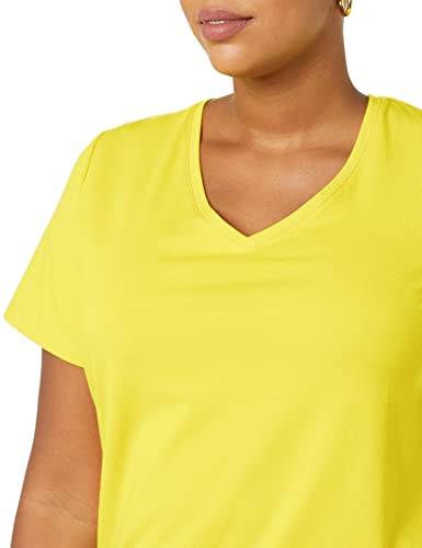 Image of Amazon Essentials Women's Plus Size Short-Sleeve V-Neck T-Shirt