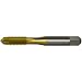 Vermont Tap & Die TN-3105-M High-Speed Steel Metric Straight Fluted Ground Thread Hand Tap, TiN Coated, Round With Square End, Plug Chamfer, M14-2mm Thread Size, D7 Pitch Diameter, 4 Flutes