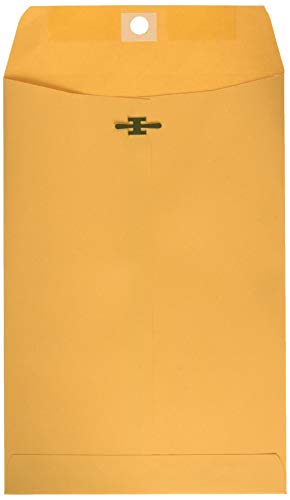 EnDoc Envelopes de 15 x 23 cm – Pacote com 100 – Com fecho e selo gomado – Papel pesado de 12,7 kg,