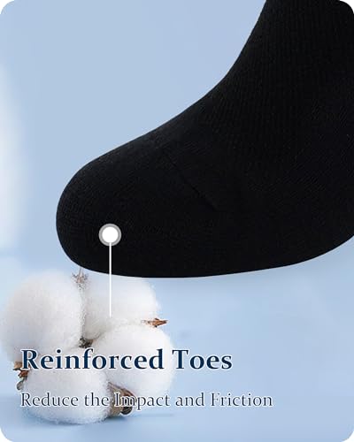 Image of Jane Stone Men's Ankle Socks Cotton Non Slip No Show Socks Size 9-12 /13-15