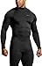 TSLA Men's UPF 50+ Mock Long Sleeve Compression Shirts, Athletic Workout Shirt, Base Layer for Water Sports, Athletic Mockneck Black, Medium