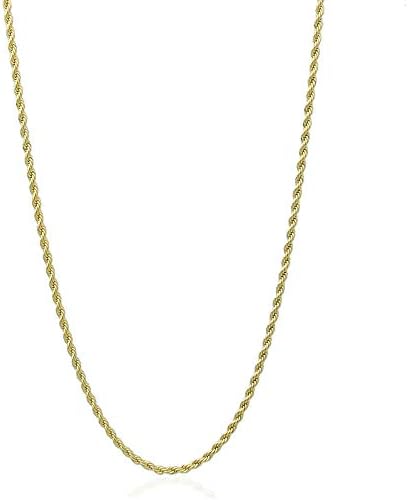 Gold chain necklace, 3MM French rope 