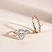 EAMTI 1.25CT 925 Sterling Silver Bridal Ring Sets Rose Gold Plated Teardrop CZ Engagement Vintage Pear Promise Rings Marquise Wedding Bands for Women Size 8