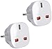 Produktbild Reiseadapter weiß UK auf EU Europa Q4U® Konvertiert Strom UK-Stecker 3-polig auf Eurostecker 2-polig 2 Stück