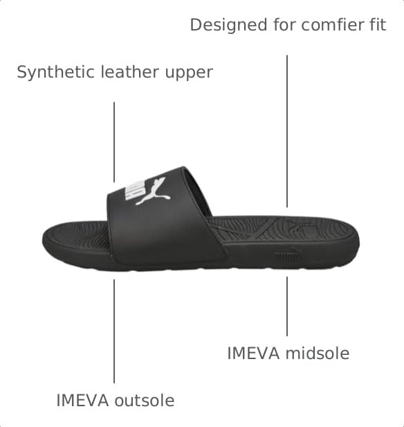 Image of PUMA Mens Cool Cat 2.0 Bx Slide Casual Sandals Casual - Black