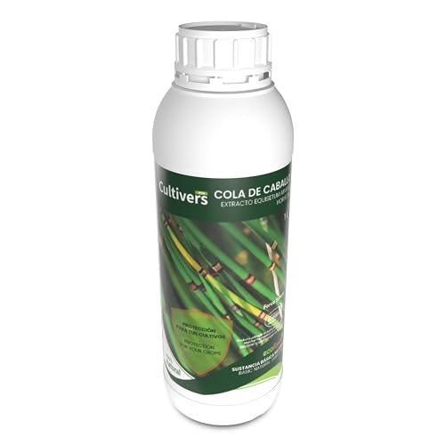 CULTIVERS Cola de caballo de 1 L. Súper concentrado. Bioestimulante Natural Preventivo y Curativo. Acción Fungicida Sustancia Básica Refuerza el Mecanismo Defensa de las Plantas