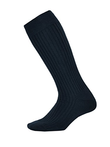 L.Martin Men Women Classic Long Over the Calf Dress Socks – 100% X 3 Pima Cotton