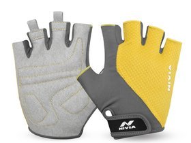 Nivia Coral Micro Gym Gloves, Medium (Yellow/Grey)