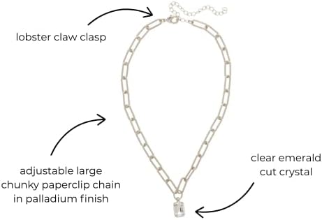 Sorrelli Crystal Pendant Necklace, 16-20 Inch Adjustable Chain, Emerald Cut - Image 3