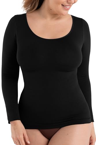 SHAPERMINT Cami Shaper, Womens Long Sleeve T Shirts, Long Sleeve Tops for Women, Compression Shirt Women Long Sleeve Tops