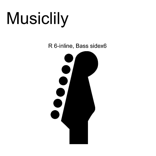 Musiclily 6-In-Line Sealed Electric Guitar String Tuning Pegs Keys Machine Head Tuners Set Right Hand For Fender Strat Stratocaster Tele Telecaster Guitar, Black #TOP2