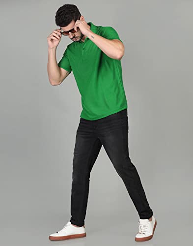 Image of INKKR Men's Solid Regular Fit T-Shirt (Polo Maroon-Orange-Yellow-P.Green-L