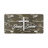 [12'x6'] Jesus Saves Camo Vanity Plate, Christian License Plate for Cars & Trucks,...
