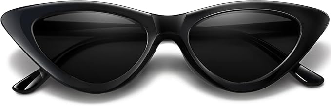 Image of Black Jones | Full Rim Cat Eye Sunglasses | 100% UV Protected | Black Frame & Black Lens | Women | Medium |