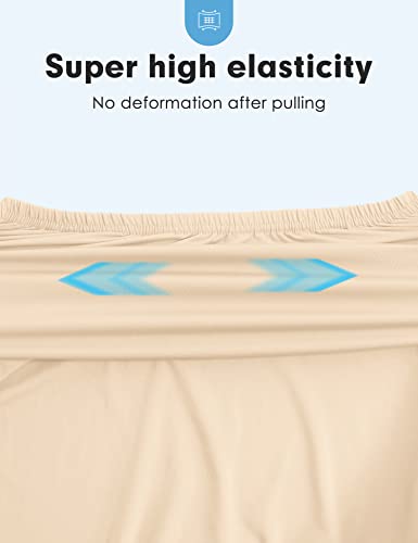 Moscoal Half Slips For Under Dress Women Underskirt Dress Mini Skirt With Lace Trim Side Slit Nude Large #TOP1