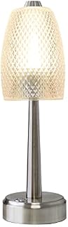 OCEST Cordless Table Lamp, Rechargeable Battery Operated Lamp, 3 Color Modes LED Touch Lamp, Portable Metal Bedside Table Lamps for Bedroom Living Room Restaurant Outdoor