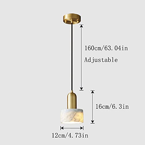 Suspension nordique marbre naturel et cuivre vert pour intérieur élégant