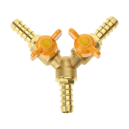 Reliable Brass Y Splitter Efficient Water Distribution Heavy Duty Connector 3-Way Valves Y Splitter for Gases Easy Installation Connector Hose Clamp
