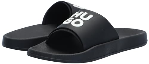 Image of HUGO Men's Stacked Logo Slide Sandal