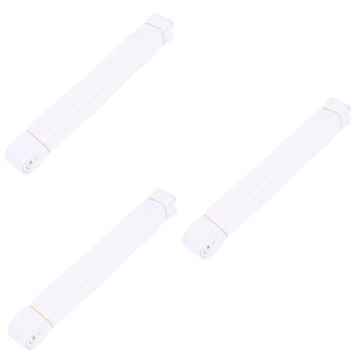 BESPORTBLE 3pcs Men's Women's Karate Belt Taekwondo Waist Belt Elastic Martial Arts Stitching for Seasons