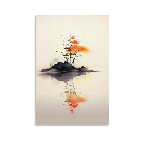 浮世絵水彩人物ポスター (28) ウォールアート 部屋飾り 絵画 ベッドルーム リビング 壁の絵16x24inch(40x60cm)