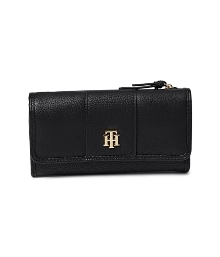 Tommy Hilfiger Womens Chloe II Trifold Wallet Black X-Small