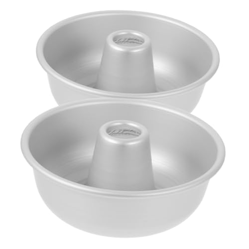Cabilock 2pcs Round Cake Pan Nonstick Chiffon Baking Mold with Tube Versatile Doughnut and Cake Baking Trays for Treats