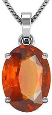 Natural 5.25 Carat And Original Unheated Untreatet Goemd Hessonite (Garnet) 925 Pure Sterling Silver Pendant Locket For Men & Women's - Image 2