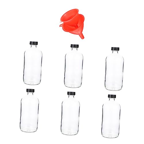 Ciieeo Set of 6 Bottles Style Chemical Sampling Bottles Smooth Finish Non-slip for Education Use Random Color