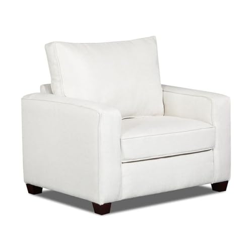 43 x 46 x 37 in. Relay Linen Upholstered Chair Soft Washed Cream Tweed