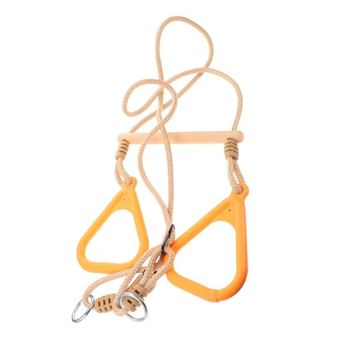 ERINGOGO Multi Functional Gymnastic Rings for Swing Bar Indoor Outdoor Play Equipment for Strengthening Arm Muscles and Variety of Exercises Easy to Install and Adjust for Active Play