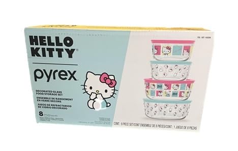 Amazon.com: Pyrex Hello Kitty Decorated Glass Storage Containers