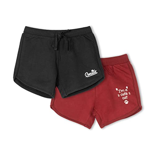 Image of Real Basics Premium Cotton Printed Shorts for Girls (Pack of 2)