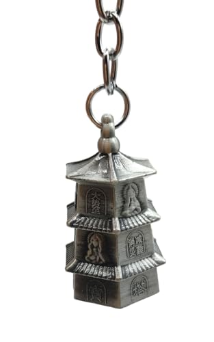 Image of Classic Antique Tibetan Temple Bell Shaped Keyring for Gift Gaurdian bell for Car Bike Bags Metal Key ring Key Chain Bag Charm Gift