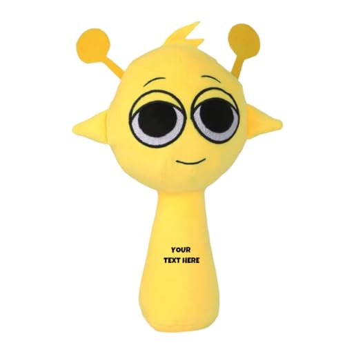 Image of Customized Text Yellow Sprunki Plush Toys