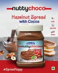 Image of Mala's Nutty Choco Hazelnut Spread with Cocoa - 600g | Creamy Chocolate Spread for Sandwich, Toast, Bread, Desserts & Baking