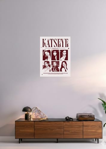 Image of KATSEYE Girl Group Poster - Glossy A4 Size, Self-Adhesive, Unframed Wall Art Featuring Beautiful Chaos Design (Abstract)